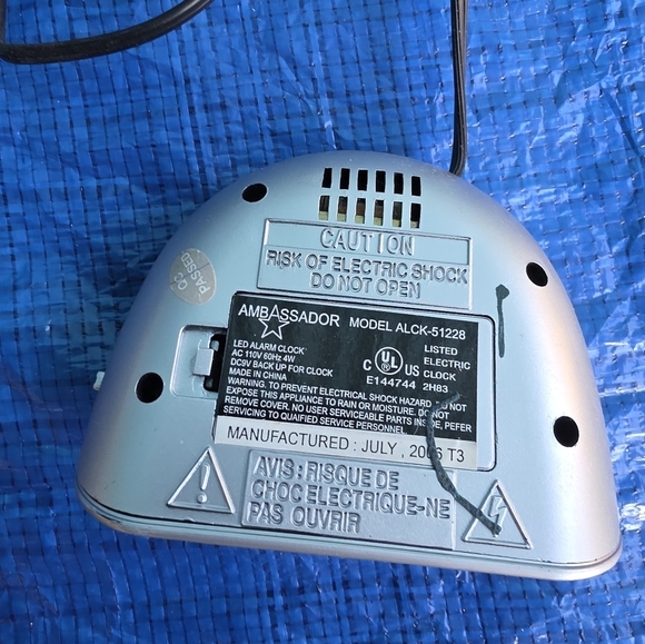 Ambassador Silver Alarm Clock - Picture 3 of 8